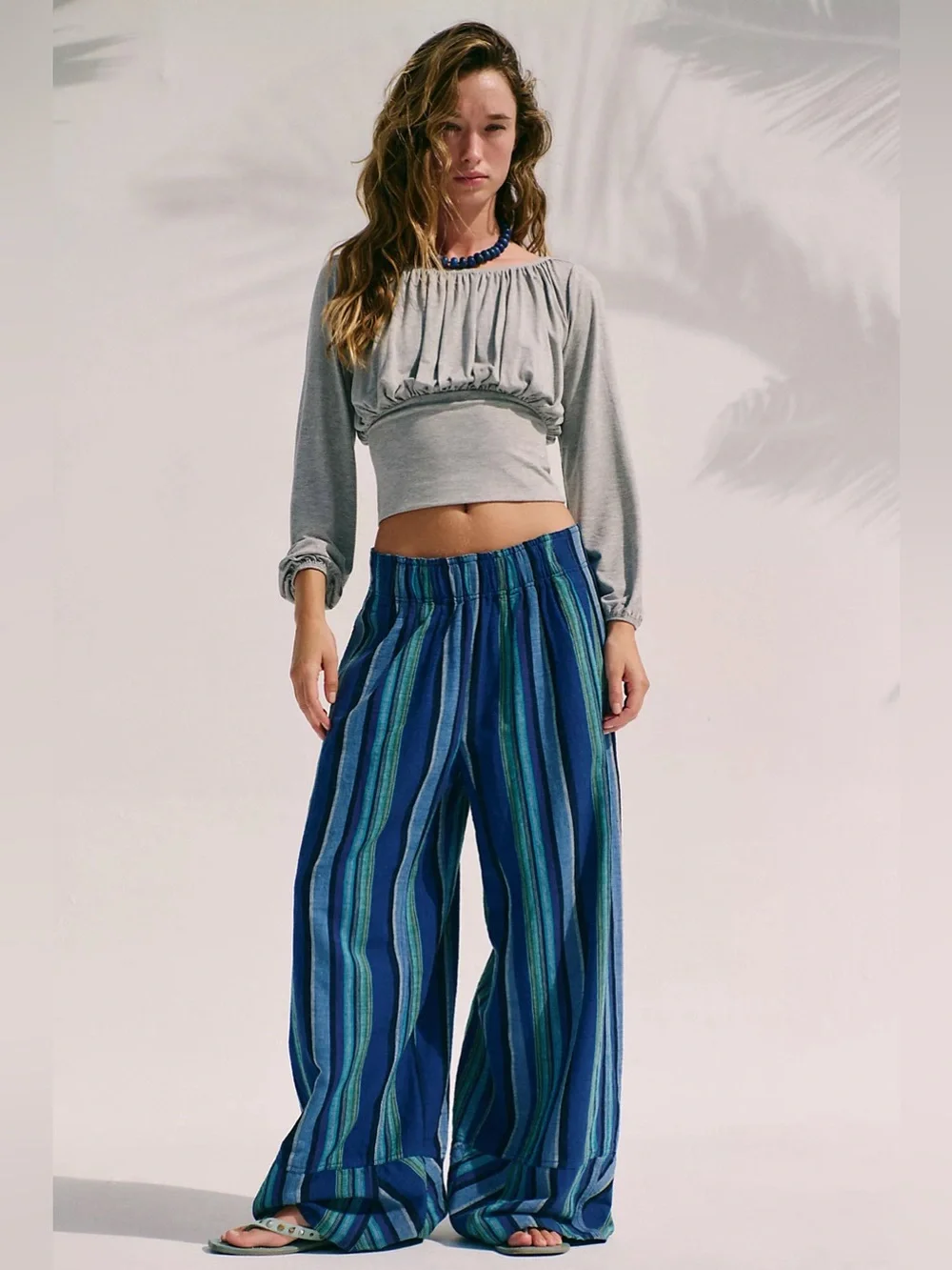 *NWT* Free People - Days End Linen Stripe Pant